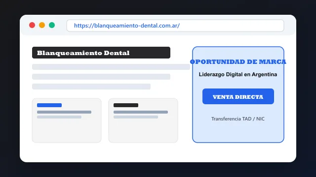 Modelo de aplicación comercial y proyectos digitales para blanqueamiento-dental.com.ar